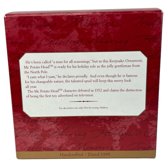 New Hallmark Keepsake Ornament Mr Potato Head North Pole Santa Claus 1999 In Box - Picture 6 of 11